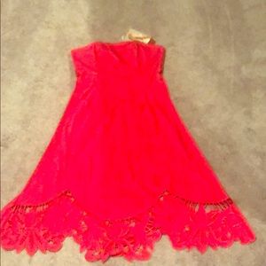 Betsy Johnson Coral Strapless Dress